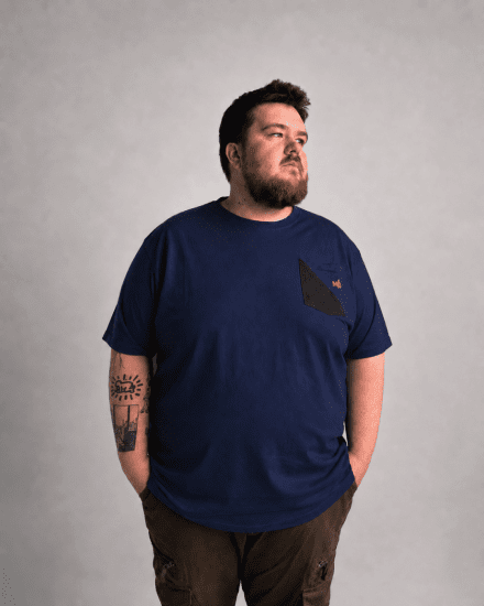 Motley Denim Milan Marškinėliai Tamsiai mėlyna - Marškinėliai - Marškinėliai - 2XL-14XL