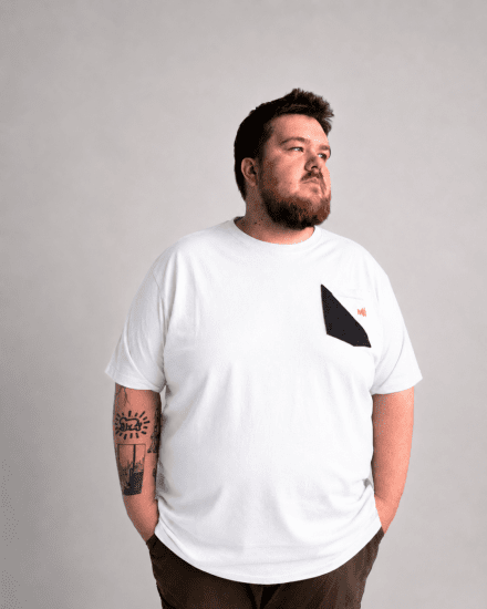 Motley Denim Milan Marškinėliai Balta - Marškinėliai - Marškinėliai - 2XL-14XL