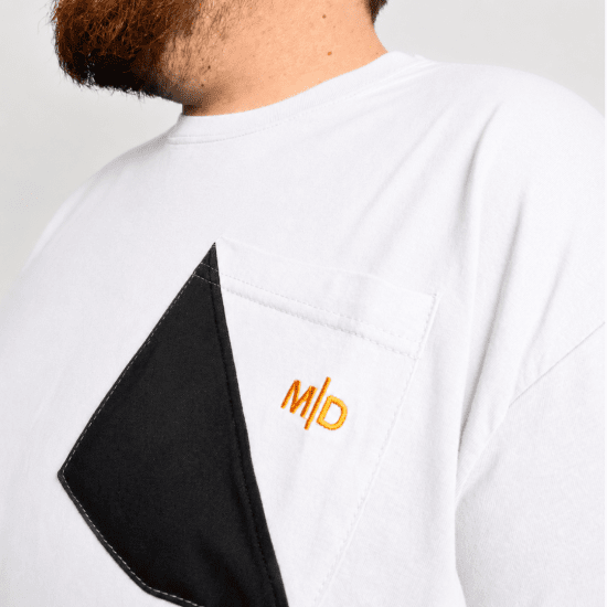 Motley Denim Milan Marškinėliai Balta - Marškinėliai - Marškinėliai - 2XL-14XL
