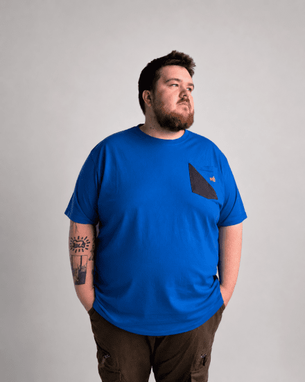 Motley Denim Milan Marškinėliai Karališka mėlyna - Marškinėliai - Marškinėliai - 2XL-14XL