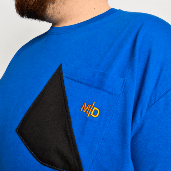 Motley Denim Milan Marškinėliai Karališka mėlyna - Marškinėliai - Marškinėliai - 2XL-14XL