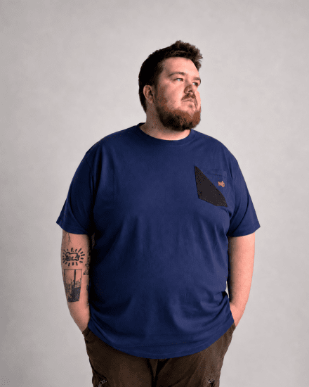 Motley Denim Milan Marškinėliai Tamsus indigo - Marškinėliai - Marškinėliai - 2XL-14XL