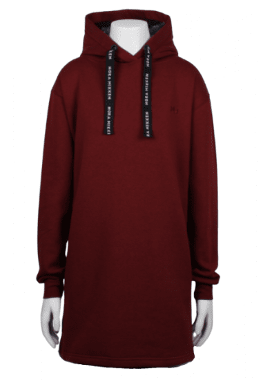 Nora Mikken KRISTINA Long Hoodie Burgundy - Megztiniai ir džemperiai - 