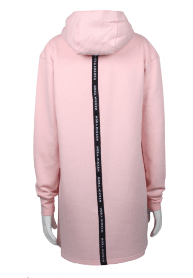 Nora Mikken KADRI WHITE Long Hoodie Pink - DRABUŽIAI MOTERIMS XS-XXL - 
