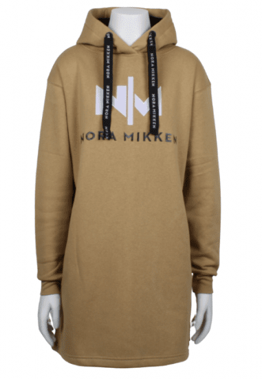 Nora Mikken KADRI WHITE Long Hoodie Camel - Megztiniai ir džemperiai - 