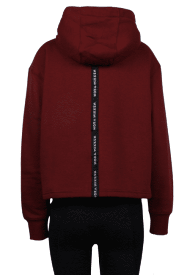 Nora Mikken GERTRUD Cropped Hoodie Burgundy - Megztiniai ir džemperiai - 