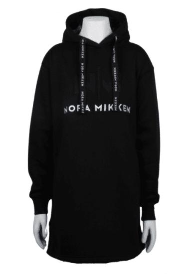 Nora Mikken KADRI Long Hoodie Black - Megztiniai ir džemperiai - 