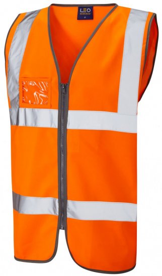 Leo Rumsam Zip Front Waistcoat Hi-Vis Orange - Darbo drabužiai - Darbo drabužiai - 3XL-10XL