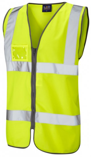 Leo Rumsam Zip Front Waistcoat Hi-Vis Yellow - Darbo drabužiai - Darbo drabužiai - 3XL-10XL