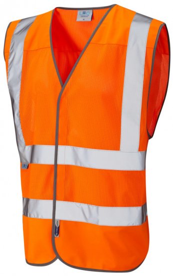 Leo Arlington Coolviz Waistcoat Hi-Vis Orange - Darbo drabužiai - Darbo drabužiai - 3XL-10XL