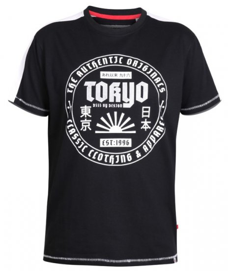 D555 Walton T-shirt Black - Marškinėliai - Marškinėliai - 2XL-14XL