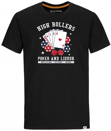 Motley Denim Wells T-shirt Black - Marškinėliai - Marškinėliai - 2XL-14XL