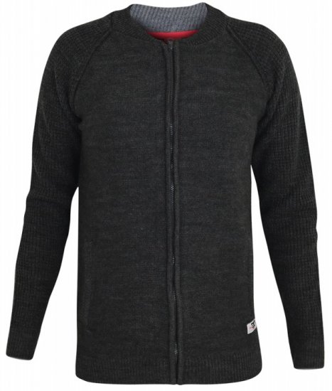 D555 Xavier Knitted Bomber Charcoal - Megztiniai ir džemperiai - Megztiniai ir Džemperiai - 2XL-14XL
