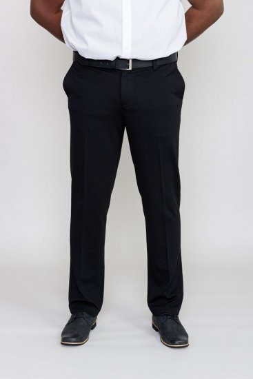 D555 Yarmouth Four Way Stretch Trouser With Flexible Waistband Black - Džinsai ir kelnės - Džinsai ir Kelnės - W40-W70