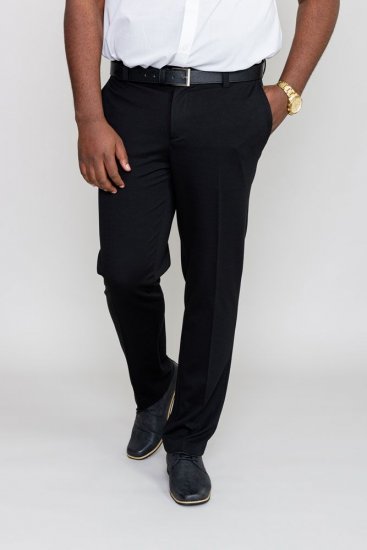 D555 Yarmouth Four Way Stretch Trouser With Flexible Waistband Black - Džinsai ir kelnės - Džinsai ir Kelnės - W40-W70
