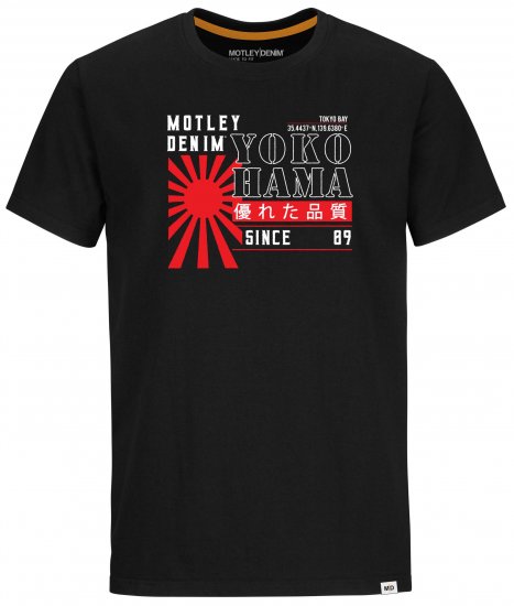 Motley Denim York T-Shirt Black - Marškinėliai - Marškinėliai - 2XL-14XL