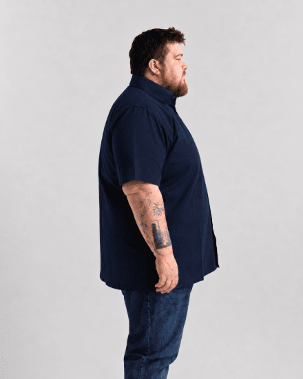 Motley Denim Zagreb Marškiniai trumpomis rankovėmis Tamsiai mėlyna - Marškiniai - Marškiniai - 2XL-8XL