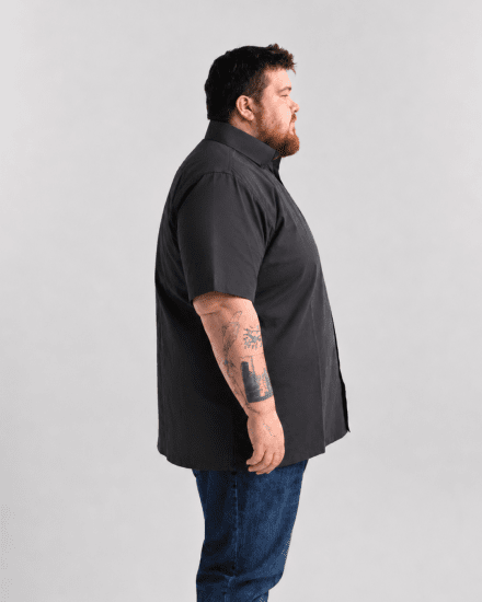 Motley Denim Zagreb Marškiniai trumpomis rankovėmis Tamsiai pilka - Marškiniai - Marškiniai - 2XL-8XL