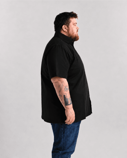 Motley Denim Zagreb Marškiniai trumpomis rankovėmis Juoda - Marškiniai - Marškiniai - 2XL-8XL